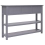 Aparador madera maciza de Paulownia gris 108x30x76 cm de vidaXL, Aparadores - Ref: Foro24-338546, Precio: 135,44 €, Descuento: %