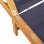 Tumbonas 2 uds con mesa madera maciza acacia y textileno azul en Tumbonas | Comprar online en Foru.es