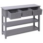 Aparador madera maciza de Paulownia gris 108x30x76 cm de vidaXL, Aparadores - Ref: Foro24-338546, Precio: 135,44 €, Descuento: %