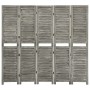 Biombo de 5 paneles de madera maciza gris 179x166 cm de vidaXL, Divisores de ambientes - Ref: Foro24-338576, Precio: 102,22 €...