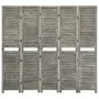 Biombo de 5 paneles de madera maciza gris 179x166 cm de vidaXL, Divisores de ambientes - Ref: Foro24-338576, Precio: 101,33 €...
