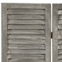Biombo de 5 paneles de madera maciza gris 179x166 cm de vidaXL, Divisores de ambientes - Ref: Foro24-338576, Precio: 102,22 €...