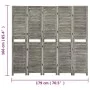 Biombo de 5 paneles de madera maciza gris 179x166 cm de vidaXL, Divisores de ambientes - Ref: Foro24-338576, Precio: 101,33 €...