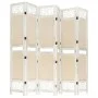 Biombo divisor de 6 paneles de tela color crema 210x165 cm de vidaXL, Divisores de ambientes - Ref: Foro24-338561, Precio: 10...