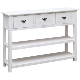 Aparador madera maciza de paulownia blanco antiguo 108x30x76 cm de vidaXL, Aparadores - Ref: Foro24-338552, Precio: 202,40 €,...