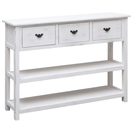 Aparador madera maciza de paulownia blanco antiguo 108x30x76 cm de vidaXL, Aparadores - Ref: Foro24-338552, Precio: 202,40 €,...