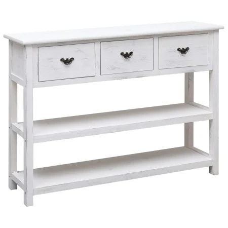 Aparador madera maciza de paulownia blanco antiguo 108x30x76 cm de vidaXL, Aparadores - Ref: Foro24-338552, Precio: 177,66 €,...