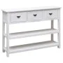 Aparador madera maciza de paulownia blanco antiguo 108x30x76 cm de vidaXL, Aparadores - Ref: Foro24-338552, Precio: 177,66 €,...