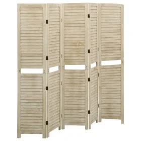 5-panel screen made of solid paulownia wood 175x165 cm by vidaXL, Room dividers - Ref: Foro24-338580, Price: 106,69 €, Discou...