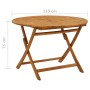 Mesa plegable de jardín de madera maciza de acacia 110 cm de vidaXL, Mesas de jardín - Ref: Foro24-316844, Precio: 162,52 €, ...
