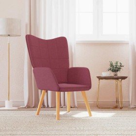 Sillón de relax de tela color rojo tinto en Sillones | Comprar online en Foru.es