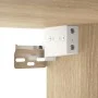 Mueble con espejo y luces LED roble Sonoma 76x15x55 cm de vidaXL, Tocadores de baño - Ref: Foro24-808858, Precio: 68,20 €, De...
