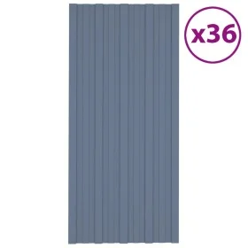 Panel para tejado acero galvanizado gris 36 unidades 100x45 cm de vidaXL, Techo - Ref: Foro24-317214, Precio: 173,21 €, Descu...