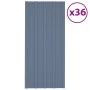 Gray galvanized steel roof panel 36 units 100x45 cm by vidaXL, Ceiling - Ref: Foro24-317214, Price: 173,21 €, Discount: %