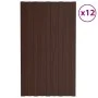 Brown galvanized steel roof panel 12 units 80x45 cm by vidaXL, Ceiling - Ref: Foro24-317205, Price: 60,12 €, Discount: %