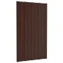 Brown galvanized steel roof panel 12 units 80x45 cm by vidaXL, Ceiling - Ref: Foro24-317205, Price: 60,12 €, Discount: %