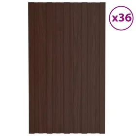 Panel para tejado acero galvanizado marrón 36 unidades 80x45 cm de vidaXL, Techo - Ref: Foro24-317206, Precio: 132,13 €, Desc...