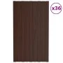 Brown galvanized steel roof panel 36 units 80x45 cm by vidaXL, Ceiling - Ref: Foro24-317206, Price: 132,13 €, Discount: %