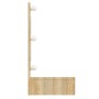Mueble con espejo y luces LED color roble Sonoma 90x31,5x62 cm de vidaXL, Tocadores de baño - Ref: Foro24-808894, Precio: 60,...