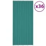 Panel para tejado acero galvanizado verde 36 unidades 100x45 cm de vidaXL, Techo - Ref: Foro24-317212, Precio: 155,79 €, Desc...
