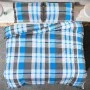 Juego de funda nórdica algodón azul y gris 225x220 cm de vidaXL, Fundas de nórdico - Ref: Foro24-136076, Precio: 23,95 €, Des...
