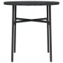 Mesita de centro de ratán sintético negro 45 cm de vidaXL, Mesas de jardín - Ref: Foro24-317174, Precio: 30,67 €, Descuento: %