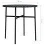 Mesita de centro de ratán sintético negro 45 cm de vidaXL, Mesas de jardín - Ref: Foro24-317174, Precio: 30,67 €, Descuento: %