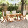 Juego comedor de jardín 5 pzas madera maciza acacia y textileno en Conjuntos de jardín | Comprar online en Foru.es