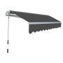 Toldo plegable de operación manual 300 cm antracita en Toldos | Comprar online en Foru.es