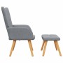 Sillón de relax con taburete tela gris claro en Sillones | Comprar online en Foru.es