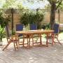 Juego comedor de jardín 5 pzas madera maciza acacia y textileno en Conjuntos de jardín | Comprar online en Foru.es