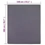 Jersey fitted sheets 2 pcs anthracite gray cotton 140x200 cm by vidaXL, Bed sheets - Ref: Foro24-136195, Price: 24,76 €, Disc...