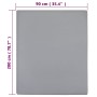 Sábanas bajeras jersey 2 uds algodón gris 90x200 cm de vidaXL, Sábanas - Ref: Foro24-136201, Precio: 22,97 €, Descuento: %