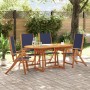 Juego comedor de jardín 5 pzas madera maciza acacia y textileno en Conjuntos de jardín | Comprar online en Foru.es
