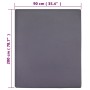 Sábanas bajeras jersey 2 uds algodón gris antracita 90x200 cm de vidaXL, Sábanas - Ref: Foro24-136191, Precio: 20,73 €, Descu...