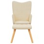 Sillón de relax con reposapiés de tela color crema en Sillones | Comprar online en Foru.es