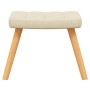 Sillón de relax con reposapiés de tela color crema en Sillones | Comprar online en Foru.es