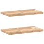 Estantes flotantes 2 uds madera acacia sin tratar 40x20x2 cm en Estanterías | Comprar online en Foru.es