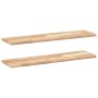 Estantes flotantes 2 uds madera acacia sin tratar 80x20x2 cm en Estanterías | Comprar online en Foru.es