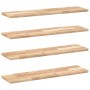 Estantes flotantes 4 uds madera acacia sin tratar 80x20x2 cm en Estanterías | Comprar online en Foru.es