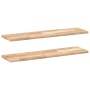 Estantes flotantes 2 uds madera acacia sin tratar 100x20x2 cm en Estanterías | Comprar online en Foru.es