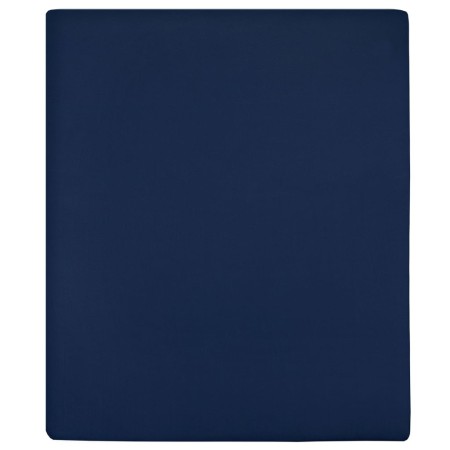 Sábanas bajeras jersey 2 uds algodón azul marino 140x200 cm de vidaXL, Sábanas - Ref: Foro24-136235, Precio: 25,18 €, Descuen...