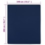 Sábanas bajeras jersey 2 uds algodón azul marino 140x200 cm de vidaXL, Sábanas - Ref: Foro24-136235, Precio: 25,18 €, Descuen...