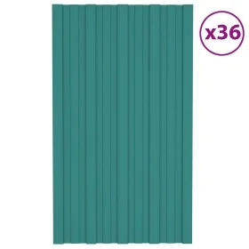 Grün verzinktes Stahldachpaneel 36 Einheiten 80x45 cm von vidaXL, Decke - Ref: Foro24-317200, Preis: 117,10 €, Rabatt: %