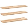 Estantes flotantes 3 uds madera acacia sin tratar 100x20x2 cm en Estanterías | Comprar online en Foru.es