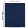 Sábana bajera jersey algodón azul marino 100x200 cm de vidaXL, Sábanas - Ref: Foro24-136232, Precio: 16,82 €, Descuento: %