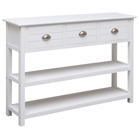 Aparador madera maciza de paulownia blanco 108x30x76 cm de vidaXL, Aparadores - Ref: Foro24-338545, Precio: 142,34 €, Descuen...