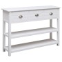 Aparador madera maciza de paulownia blanco 108x30x76 cm de vidaXL, Aparadores - Ref: Foro24-338545, Precio: 142,34 €, Descuen...
