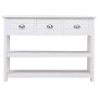 Aparador madera maciza de paulownia blanco 108x30x76 cm de vidaXL, Aparadores - Ref: Foro24-338545, Precio: 142,34 €, Descuen...