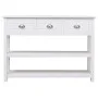 Aparador madera maciza de paulownia blanco 108x30x76 cm de vidaXL, Aparadores - Ref: Foro24-338545, Precio: 134,33 €, Descuen...